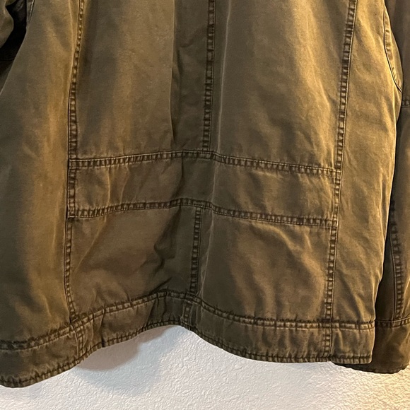 Levi’s Distressed Canvas Jacket Large Military Style Sherpa - Picture 3 of 10